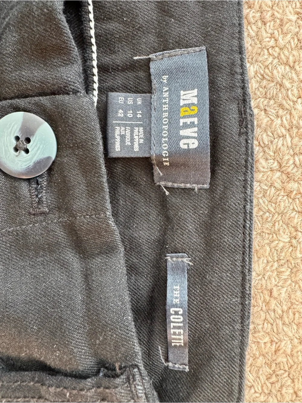 Maeve The Colette Black Wide Leg High-Rise Pants Size 10 - Picture 3 of 8